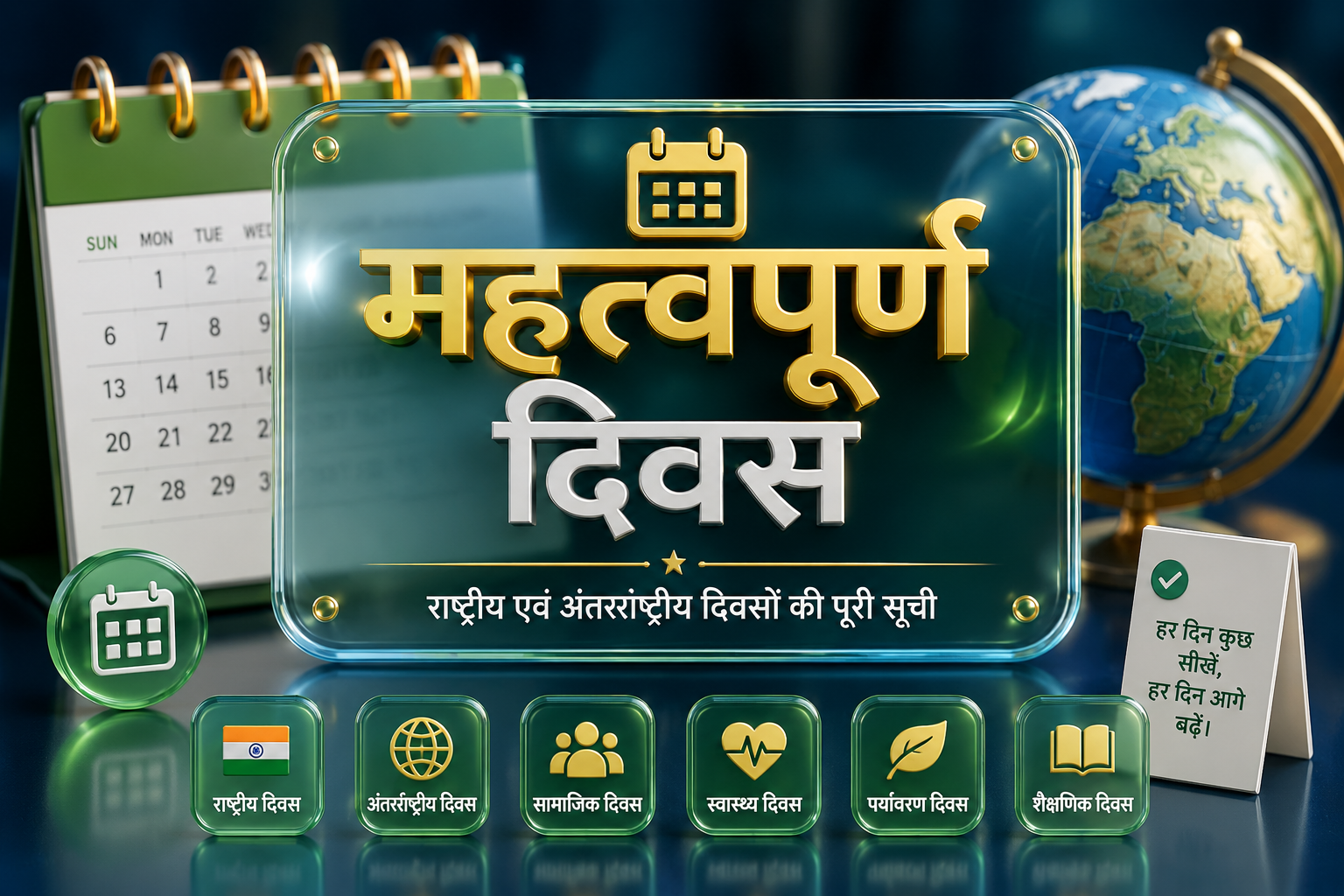 महत्वपूर्ण दिवस 2026 की सूची हिंदी में