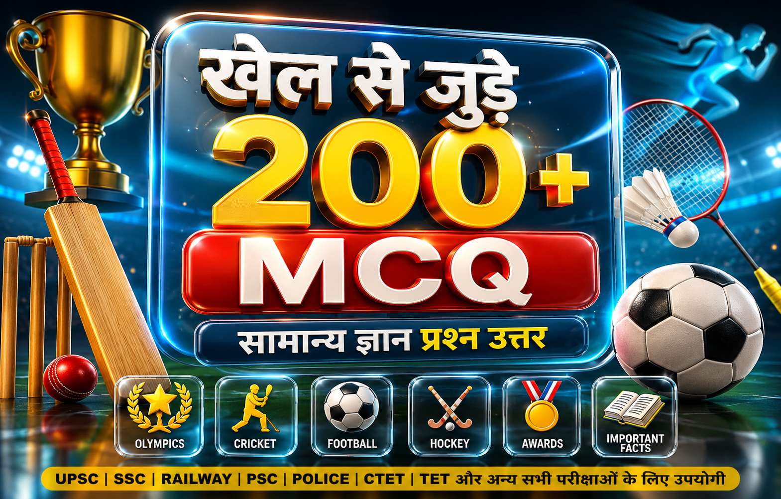 खेल से जुड़े MCQ